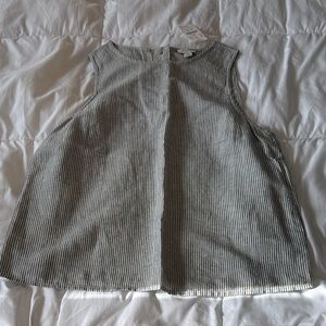 J. Crew Black and White Striped Sleeveless Blouse